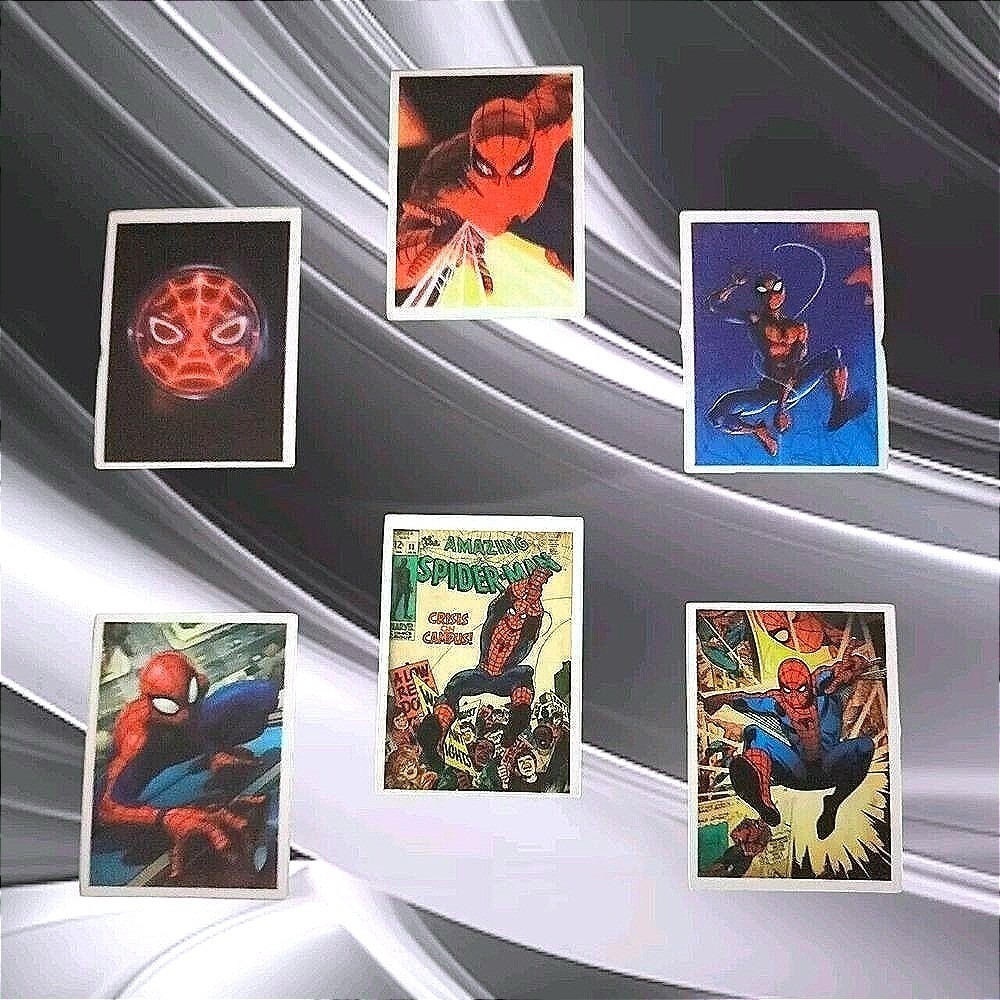 Marvel Unisex 6-Piece Spider-Man Comic Art Sticker Set Multicolor 1"x2"